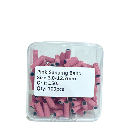 02-Mini Sanding Band 100pcs/box Pink #150, #180, #240